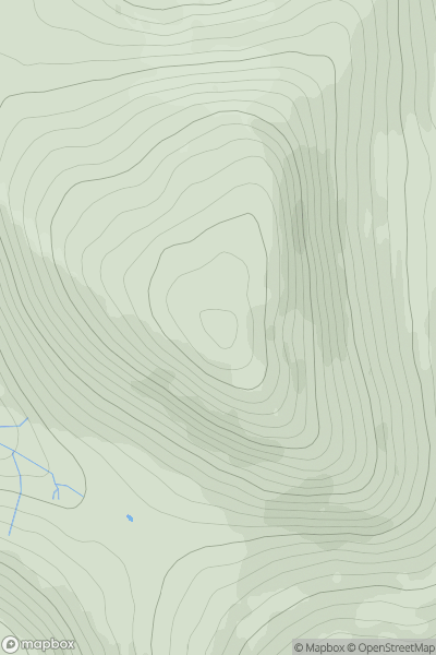 Thumbnail image for Beinn Bhreac [Arran and Holy Island] [NR943455] showing contour plot for surrounding peak